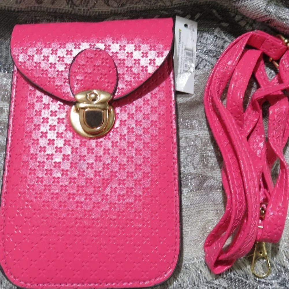 BOGO B. ICONIC CROSSBODY SATCHEL CLUTCH IPHONE SIZE CARRIER WALLET NWT
